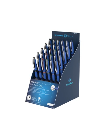 Roller schneider one hybrid punta conica 0,5 mm expositor de 30 unidades colores surtidos 168x315x218 mm