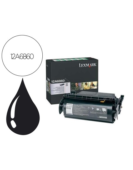 Toner lexmark laser t620 / t622 12a6860 negro 10000 paginas