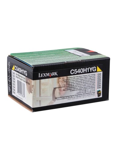 Toner laser lexmark c540h1yg amarillo c540/ 2000 paginas
