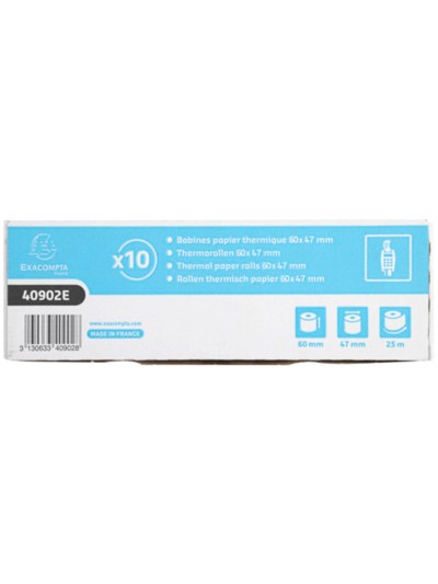 Rollo sumadora exacompta termico 60 mm x 47 mm 55 g/m2