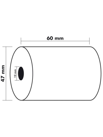 Rollo sumadora exacompta termico 60 mm x 47 mm 55 g/m2
