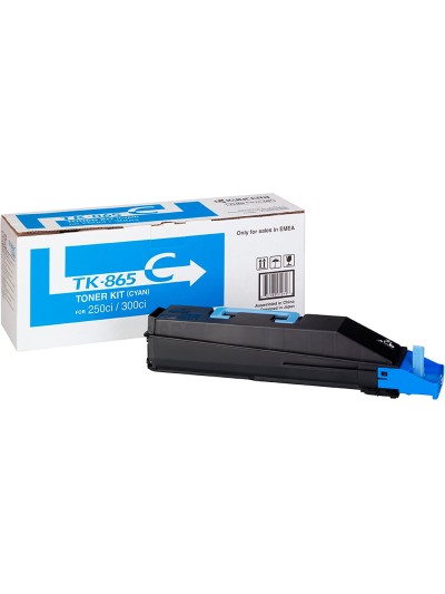 Toner kyocera -mita copiadora cian taskalfa 200ci / 300ci tk865c 12.000 paginas