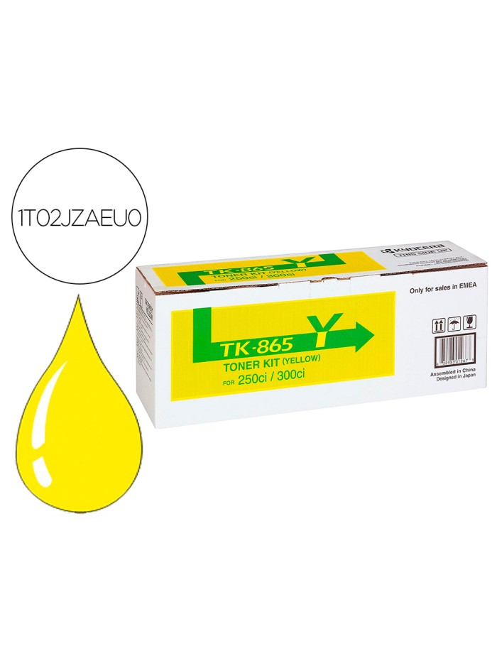 Toner tk865y kyocera -mita copiadora amarillo taskalfa 200ci / 300ci 12.000 paginas Toner tk865y kyocera -mita copiadora amarillo taskalfa 200ci / 300ci 12.000 paginas