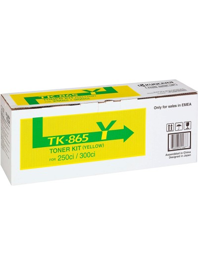 Toner tk865y kyocera -mita copiadora amarillo taskalfa 200ci / 300ci 12.000 paginas