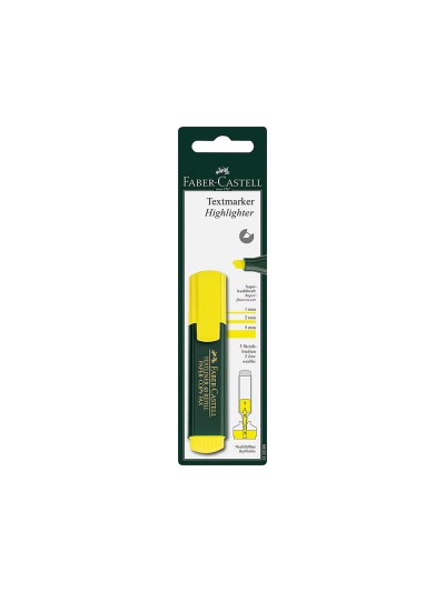 Rotulador faber castell fluorescente textliner 48-07 amarillo blister de 1 unidad