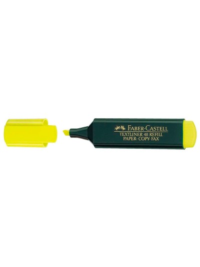 Rotulador faber castell fluorescente textliner 48-07 amarillo blister de 1 unidad
