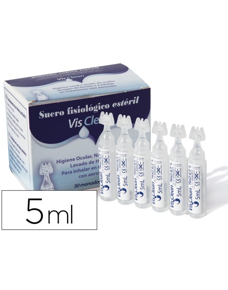 Suero fisiologico esteril visclean monodosis 5 ml caja de 30 unidades