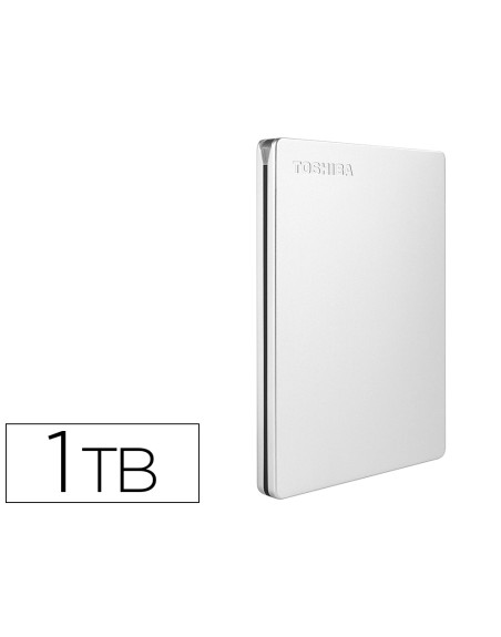 Disco duro externo toshiba canvio slim hdd 2,50/' 5.000 mbit/s usb 3.0 1 tb color blanco
