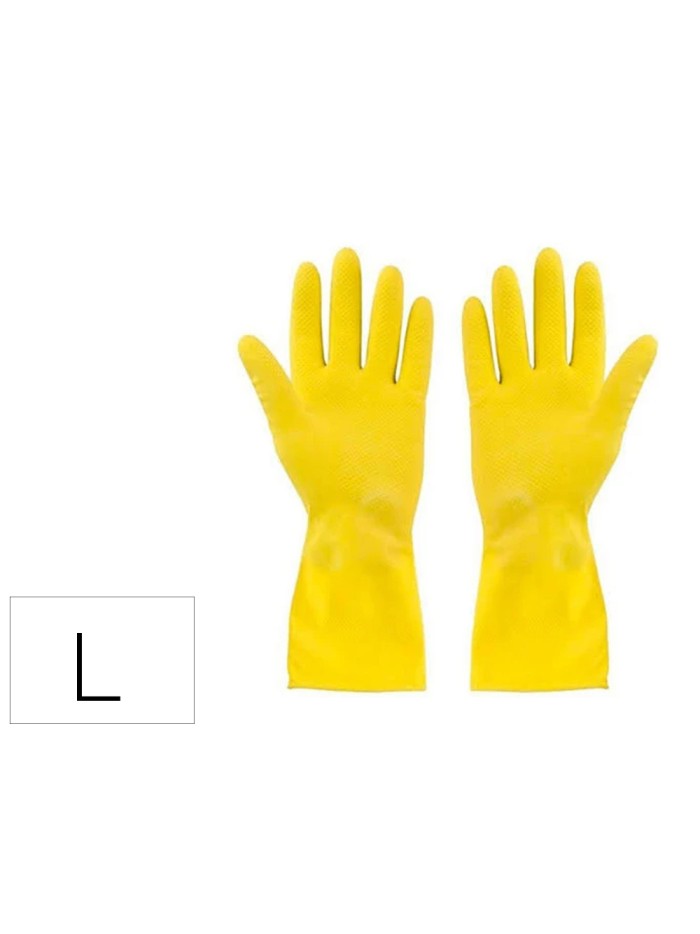 Guantes de latex satinados con relieve anti deslizante sin polvo par talla grande Guantes de latex satinados con relieve anti deslizante sin polvo par talla grande