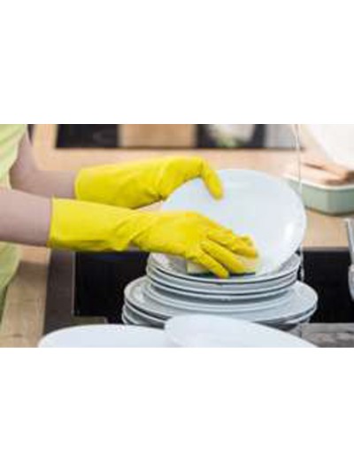 Guantes de latex satinados con relieve anti deslizante sin polvo par talla grande