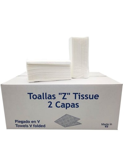 Toalla de papel secamanos dahi z ecopasta 2 capas caja con 20 paquetes de 200 unidades