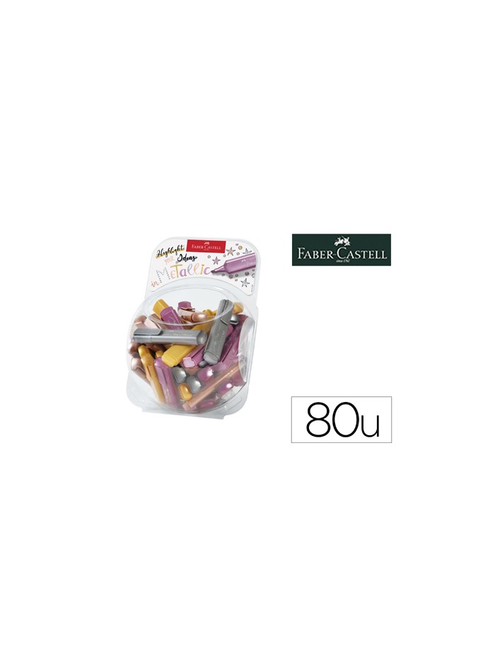 Rotulador faber fluorescente texliner 46 color metalico bombonera 80 unidades colores surtidos Rotulador faber fluorescente texliner 46 color metalico bombonera 80 unidades colores surtidos