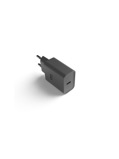 Cargador de pared groovy 1 usb-c 2.0a carga rapida color gris oscuro