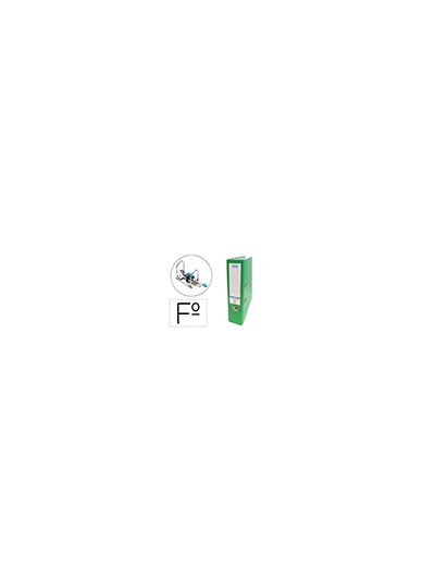 Archivador de palanca elba carton forrado pvc con rado top folio lomo 80 mm verde