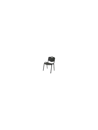 Silla apilable pyc estructura metal asiento respaldo pvc ergonomica 810x480mmx420 mm color negro