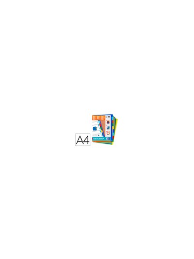 Separador elba plastico 120 mc din a4 11 taladros 10 posiciones colores surtidos