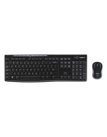 Set teclado + raton logitech mk270 inalambrico negro