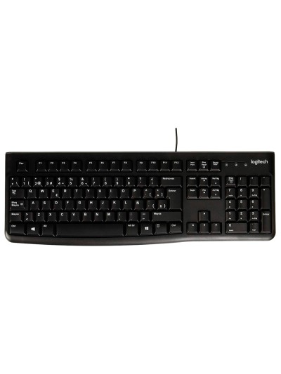 Teclado logitech k120 usb 2.0 con cable negro