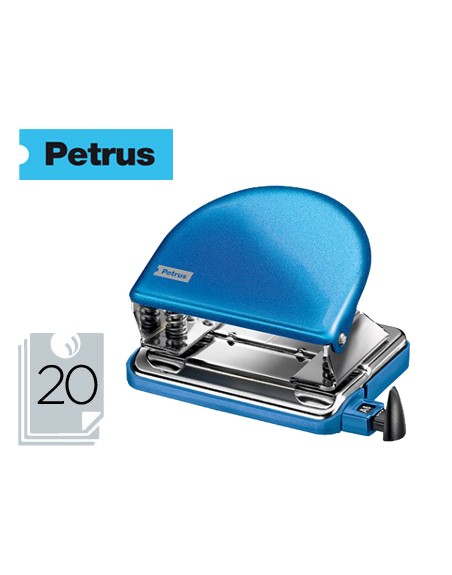 Taladrador petrus 52 wow azul metalizado capacidad 20 hojas en blister