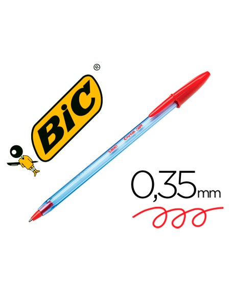 Boligrafo bic cristal soft rojo punta de 1,2 mm