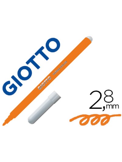 Rotulador giotto turbo color lavable con punta bloqueada unicolor naranja