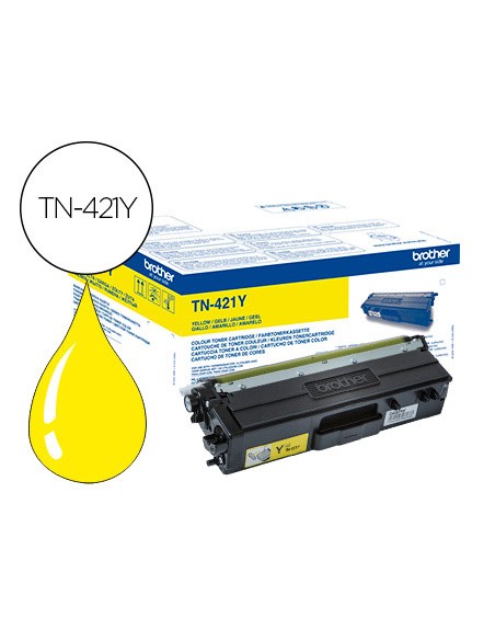 Toner brother tn-421 para dcp-l8410 cdn / 8410 cdw / hl-l8260 cdw / mfc-l8360 cdw / 8690 cdw / 8900 cdw amarillo