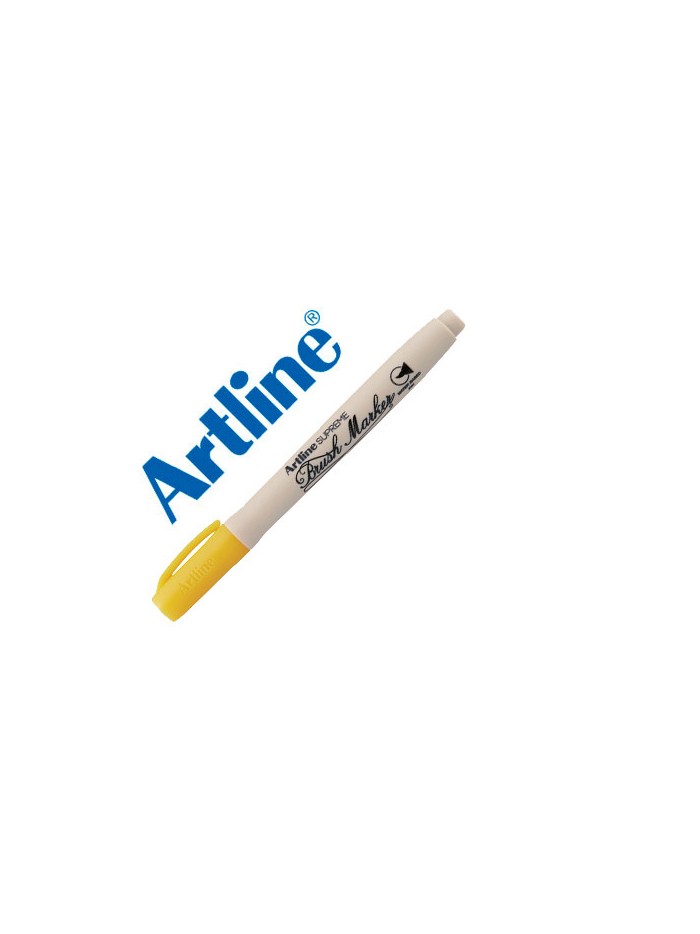 Rotulador artline supreme brush pintura base de agua punta tipo pincel trazo variable amarillo Rotulador artline supreme brush pintura base de agua punta tipo pincel trazo variable amarillo