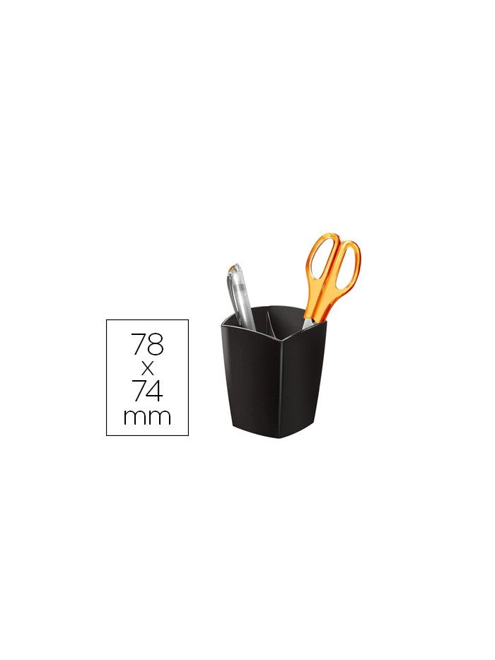 Cubilete portalapices cep negro opaco plastico magnetico 78x74x95 mm Cubilete portalapices cep negro opaco plastico magnetico 78x74x95 mm