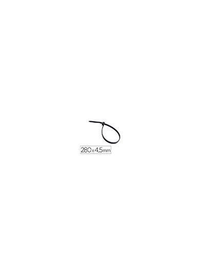 Brida 3m para exterior negro 280x4,5 mm bolsa de 100 unidades