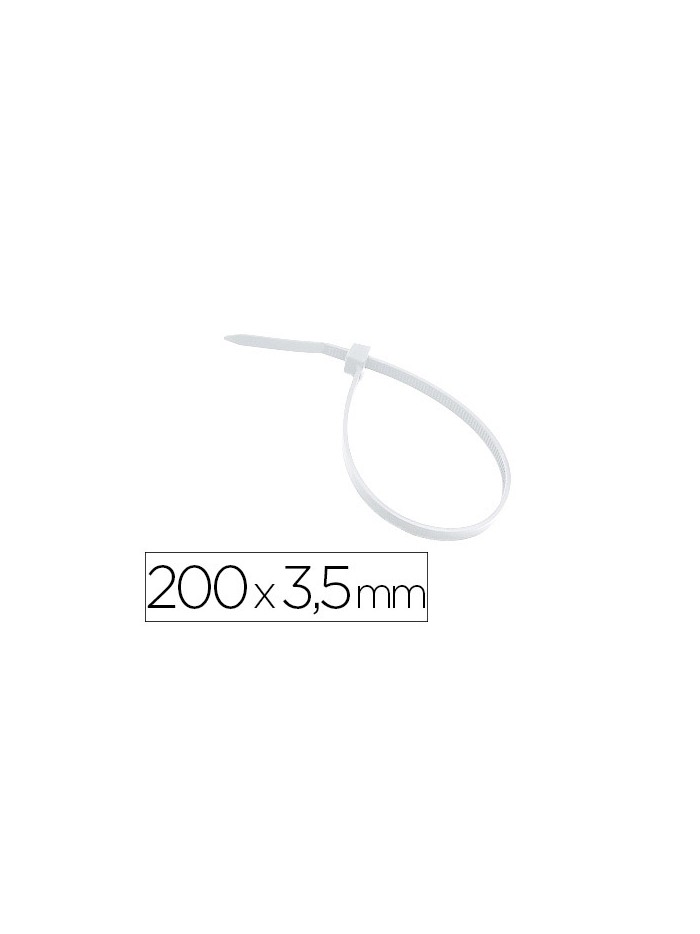 Brida 3m para interior blanca 200x3,5 mm bolsa de 100 unidades Brida 3m para interior blanca 200x3,5 mm bolsa de 100 unidades