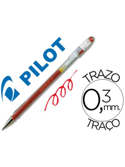 Boligrafo pilot g-1 rojo tinta gel