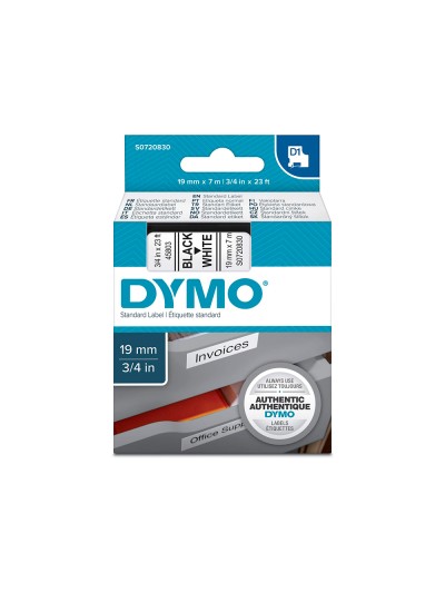 Cinta dymo negro-blanco 19mm x 7mt d1