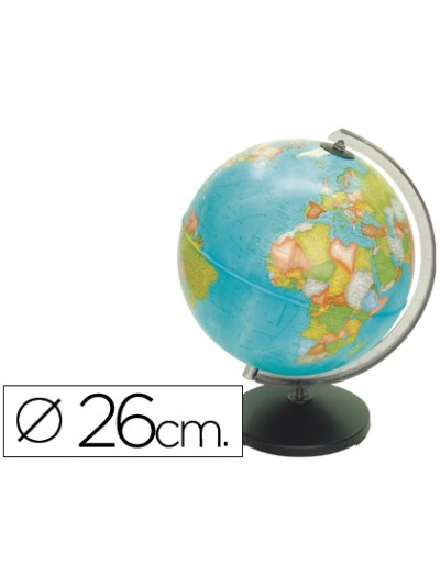 Globo terraqueo sin luz modelo corallo diametro 26 cm