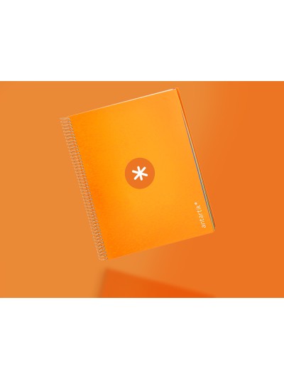 Cuaderno espiral a4 micro antartik tapa forrada 120h 90 gr cuadro 5mm 5 bandas 4 taladros color mostaza