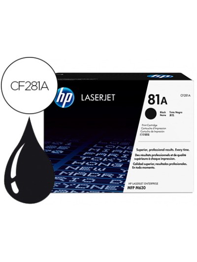 Toner hp laserjet n.81 mfp m630 negro 10.500 paginas
