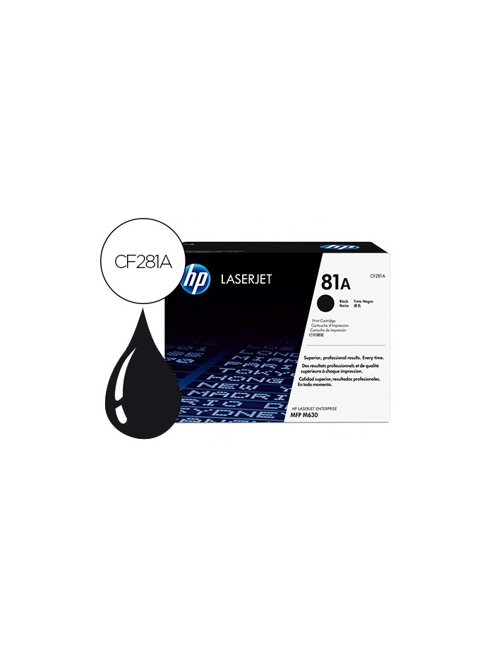 Toner hp laserjet n.81 mfp m630 negro 10.500 paginas Toner hp laserjet n.81 mfp m630 negro 10.500 paginas