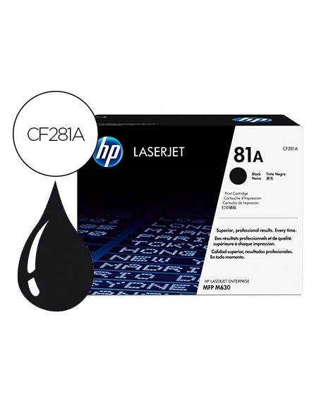 Toner hp laserjet n.81 mfp m630 negro 10.500 paginas