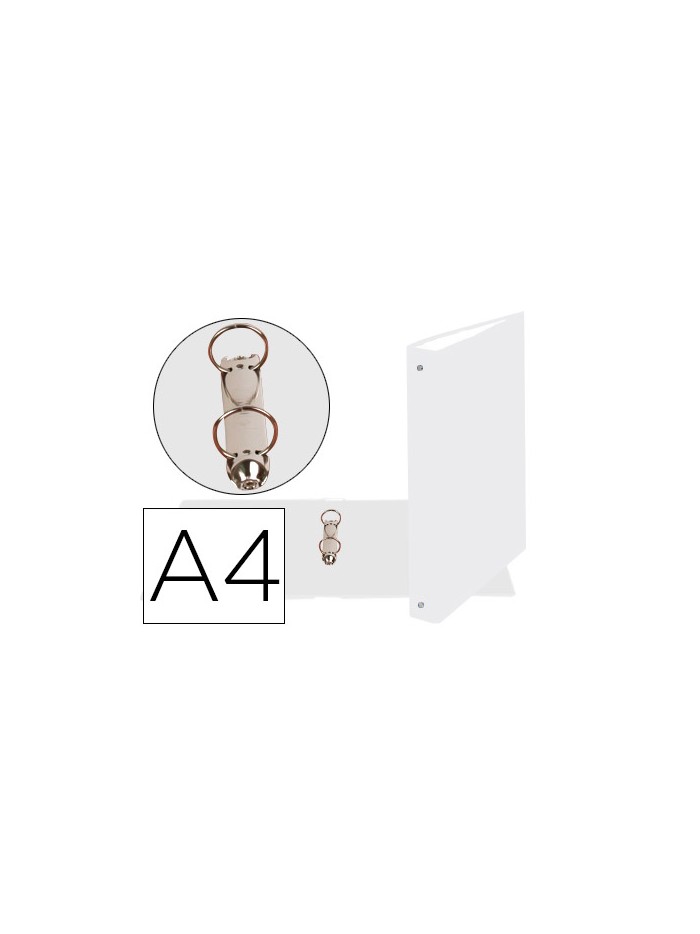 Carpeta de 2 anillas 30mm redondas exacompta din a4 carton forrado blanco Carpeta de 2 anillas 30mm redondas exacompta din a4 carton forrado blanco