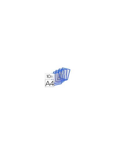 Funda para portacatalogo tarifold din a4 color azul pack de 10 unidades