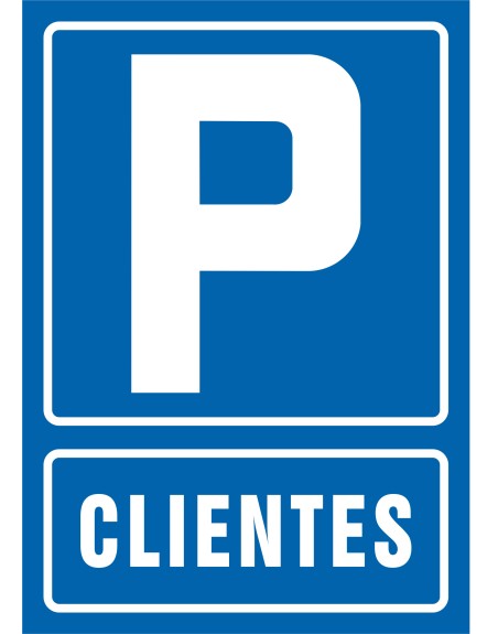 Pictograma syssa señal de parking clientes en pvc 210x297 mm