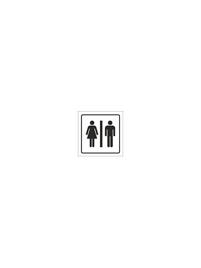 Pictograma syssa señal de aseos caballeros-señoras en pvc 105x105 mm