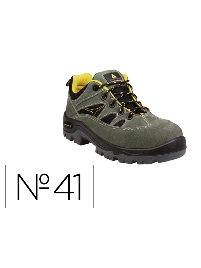 Zapatos de seguridad deltaplus trek de piel serraje puntera y suela composite verde talla 41 Zapatos de seguridad deltaplus trek de piel serraje puntera y suela composite verde talla 41