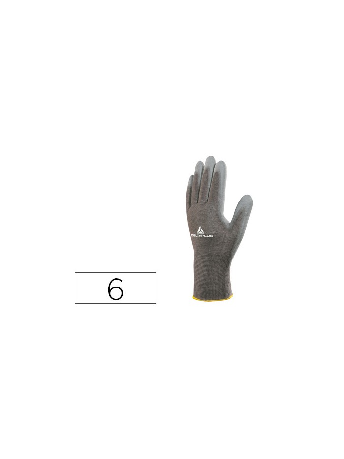 Guantes deltaplus poliester antideslizante lavable especial para manipulacion y manutencion gris talla 6 Guantes deltaplus poliester antideslizante lavable especial para manipulacion y manutencion gris talla 6