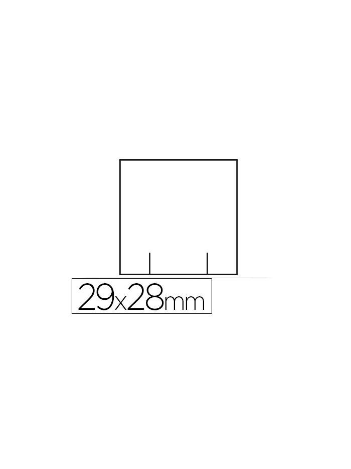 Etiquetas meto blanca 29x28 mm troquelada rollo de 700 etiquetas Etiquetas meto blanca 29x28 mm troquelada rollo de 700 etiquetas