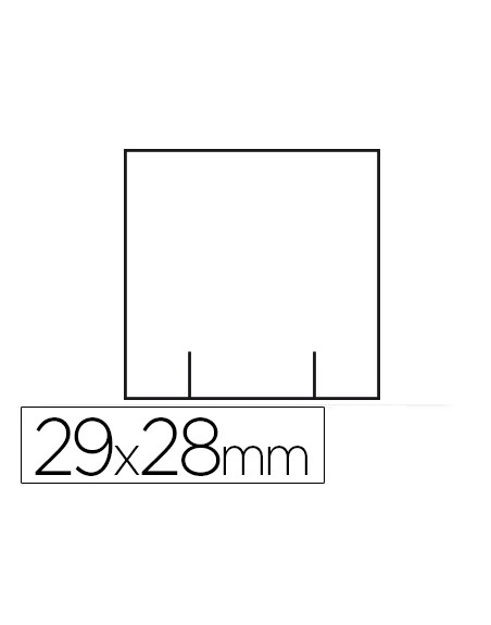 Etiquetas meto blanca 29x28 mm troquelada rollo de 700 etiquetas