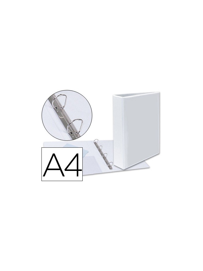 Carpeta canguro 4 anillas mixtas 40mm esselte a4 plastico blanca Carpeta canguro 4 anillas mixtas 40mm esselte a4 plastico blanca