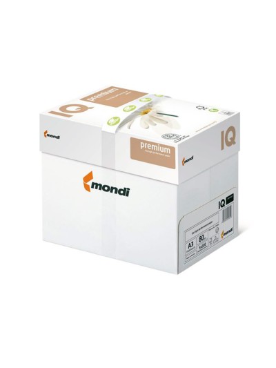 Papel fotocopiadora iq premium din a3 80 gramos paquete de 500 hojas