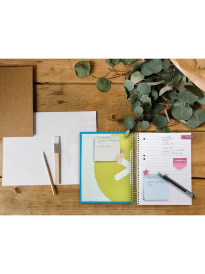 Cuaderno espiral a5 micro antartik tapa forrada 120h 100 gr horizontal 5 bandas 6 taladros color azul
