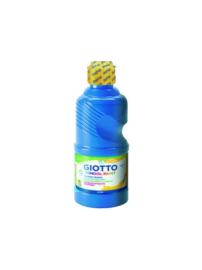 Tempera liquida giotto escolar lavable 500 ml azul cyan