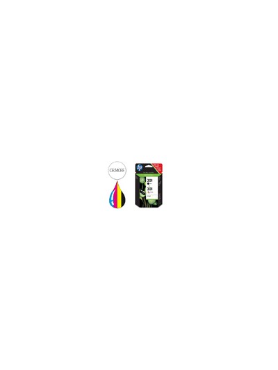 Ink jet hp 301 pack con tinta negra y tinta tricolor 1000/1001 3000/ 3050/3050se/3050ve 1050a/2050a/2054a/3050a